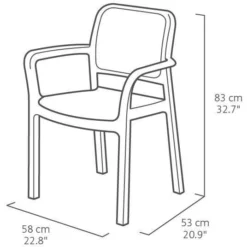 Allibert By KETER - Chloe - Lot De 6 Fauteuils De Jardin - En Résine Aspect Rotin Tressé - Gris Graphite -Le Coin Jardin allibert by keter chloe lot de 6 fauteuils de jardin en resine aspect rotin tresse gris graphite 8711245151779 1310590