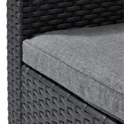 ALLIBERT By KETER - Fauteuil SanRemo - Imitation Rotin Tressé - Gris Graphite -Le Coin Jardin allibert by keter fauteuil sanremo imitation rotin tresse gris graphite 8711245152424 728766