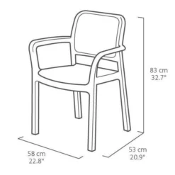 ALLIBERT By KETER - Lots De 6 Fauteuils Monoblocs Bella Empilables En Résine De Synthese - Imitation Rotin Tressé - Coloris Blanc. -Le Coin Jardin allibert by keter lots de 6 fauteuils monoblocs bella empilables en resine de synthese imitation rotin tresse coloris blanc 8711245152455 728762