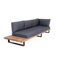 ALUXE Salon De Jardin En Bois D'acacia Et Pieds En Aluminium, Canapé D'angle Et Une Table Basse -Le Coin Jardin aluxe salon de jardin en bois d acacia et pieds en aluminium canape d angle et une table basse 3584170443951 438569