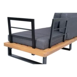 ALUXE Salon De Jardin En Bois D'acacia Et Pieds En Aluminium, Canapé D'angle Et Une Table Basse -Le Coin Jardin aluxe salon de jardin en bois d acacia et pieds en aluminium canape d angle et une table basse 3584170443951 438570