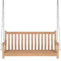 Balancelle Avec Coussin Anthracite 120 Cm Bois De Teck Solide -Le Coin Jardin balancelle avec coussin anthracite 120 cm bois de teck solide 3666722779968 1192195