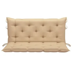 Balancelle Avec Coussin Beige 170 Cm Bois De Teck Solide -Le Coin Jardin balancelle avec coussin beige 170 cm bois de teck solide 8720286268049 1210930