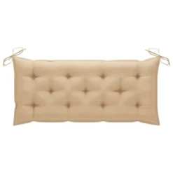 Balancelle Avec Coussin Beige 170 Cm Bois De Teck Solide -Le Coin Jardin balancelle avec coussin beige 170 cm bois de teck solide 8720286268049 1210931