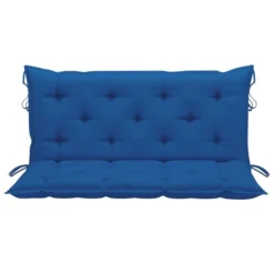 Balancelle Avec Coussin Bleu 120 Cm Bois De Teck Solide -Le Coin Jardin balancelle avec coussin bleu 120 cm bois de teck solide 3666722778640 1192262