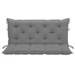 Balancelle Avec Coussin Gris 170 Cm Bois De Teck Solide -Le Coin Jardin balancelle avec coussin gris 170 cm bois de teck solide 8720286268025 1196224