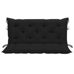Balancelle Avec Coussin Noir 120 Cm Bois De Teck Solide -Le Coin Jardin balancelle avec coussin noir 120 cm bois de teck solide 3666722779463 1207780