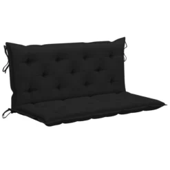 Balancelle Avec Coussin Noir 170 Cm Bois De Teck Solide -Le Coin Jardin balancelle avec coussin noir 170 cm bois de teck solide 8720286268087 1207819