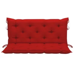 Balancelle Avec Coussin Rouge 170 Cm Bois De Teck Solide -Le Coin Jardin balancelle avec coussin rouge 170 cm bois de teck solide 8720286268070 1196204