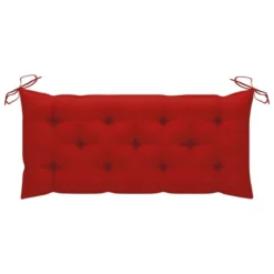 Balancelle Avec Coussin Rouge 170 Cm Bois De Teck Solide -Le Coin Jardin balancelle avec coussin rouge 170 cm bois de teck solide 8720286268070 1196205