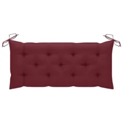Balancelle Avec Coussin Rouge Bordeaux 170 Cm Bois De Teck -Le Coin Jardin balancelle avec coussin rouge bordeaux 170 cm bois de teck 8720286268100 1207833