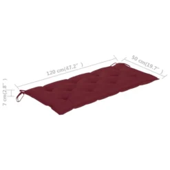 Balancelle Avec Coussin Rouge Bordeaux 170 Cm Bois De Teck -Le Coin Jardin balancelle avec coussin rouge bordeaux 170 cm bois de teck 8720286268100 1207837