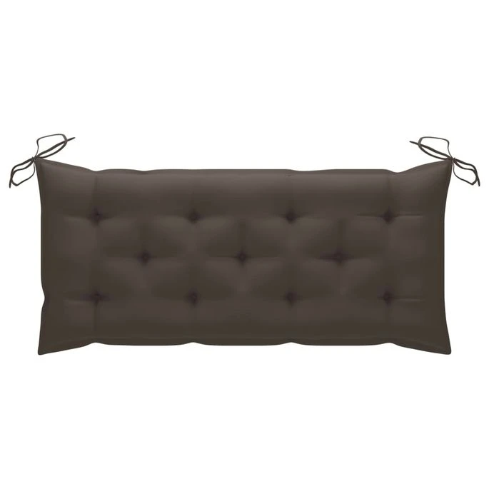 Balancelle Avec Coussin Taupe 170 Cm Bois De Teck Solide 9 Balancelle Avec Coussin Taupe 170 Cm Bois De Teck Solide – Image 9