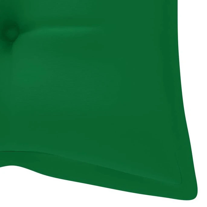 Balancelle Avec Coussin Vert 120 Cm Bois De Teck Solide 6 Balancelle Avec Coussin Vert 120 Cm Bois De Teck Solide – Image 6