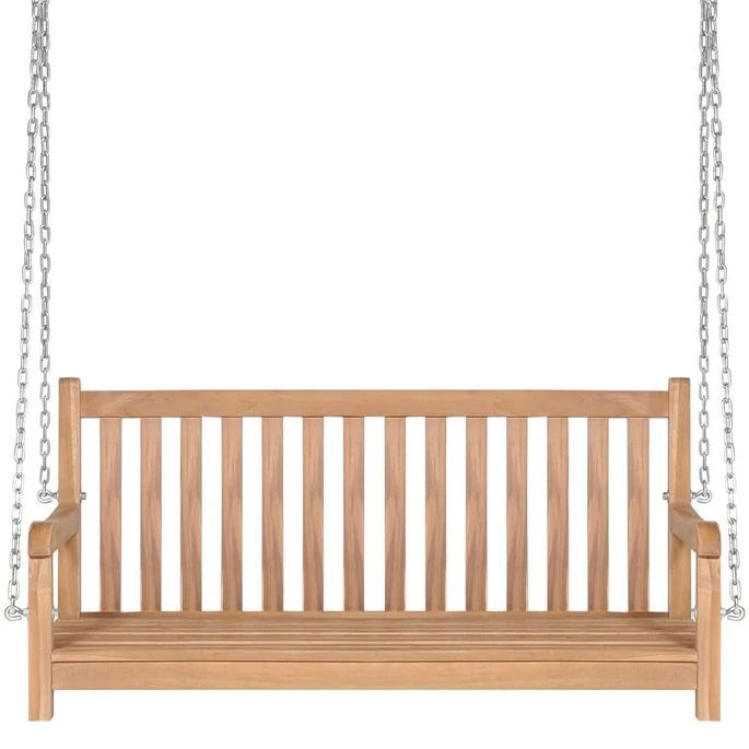 Balancelle Avec Coussin Vert Vif 120 Cm Bois De Teck Solide 8 Balancelle Avec Coussin Vert Vif 120 Cm Bois De Teck Solide – Image 8