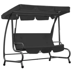 Balancelle D'extérieur Avec Auvent Anthracite 2