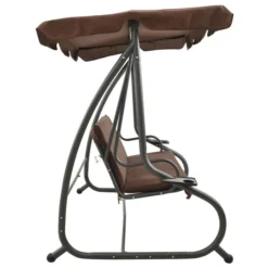 Balancelle D'extérieur Avec Auvent Couleur Café -Le Coin Jardin balancelle d exterieur avec auvent couleur cafe 3666722202688 1166380