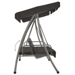 Balancelle De Jardin Avec Auvent Anthracite 192x118x175cm Acier -Le Coin Jardin balancelle de jardin avec auvent anthracite 192x118x175cm acier 3666722180443 1217599