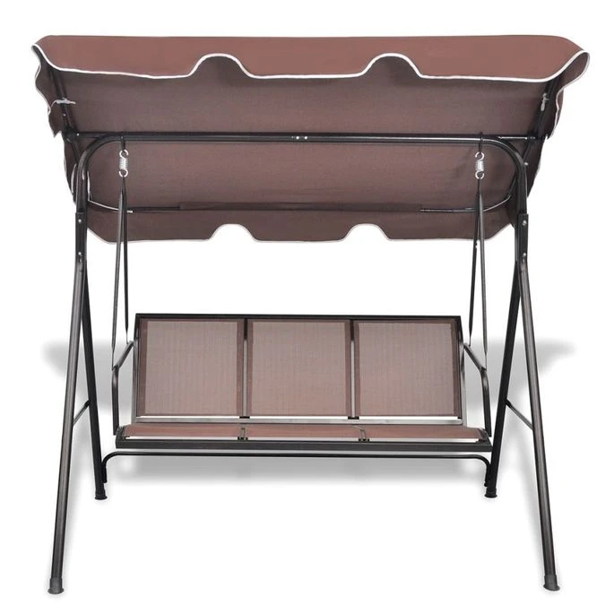 Balancelle De Jardin Avec Auvent Café 2 Balancelle De Jardin Avec Auvent Café – Image 2