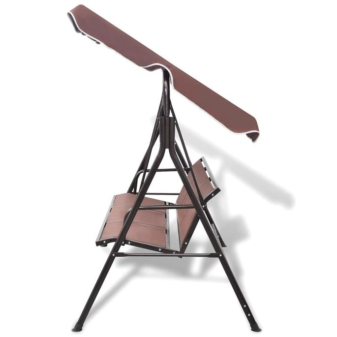 Balancelle De Jardin Avec Auvent Café 3 Balancelle De Jardin Avec Auvent Café – Image 3