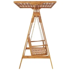 Balancelle De Jardin Avec Treillis Bois D'acacia Solide -Le Coin Jardin balancelle de jardin avec treillis bois d acacia solide 8719883780337 1215188