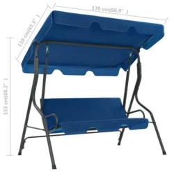 Balancelle De Jardin Bleu Foncé 170 X 110 X 153 Cm Tissu 11 Balancelle De Jardin Bleu Foncé 170 X 110 X 153 Cm Tissu -Le Coin Jardin balancelle de jardin bleu fonce 170 x 110 x 153 cm tissu 3666722179218 1218994