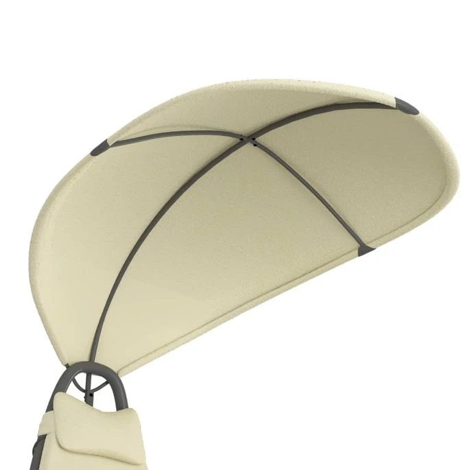 Balancelle De Jardin Crème 160x80x195 Cm Tissu 5 Balancelle De Jardin Crème 160x80x195 Cm Tissu – Image 5