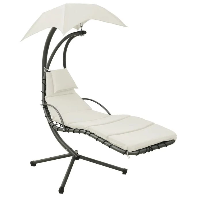 Balancelle De Jardin Crème Et Gris 190x90x200 Cm Tissu 1 Balancelle De Jardin Crème Et Gris 190x90x200 Cm Tissu