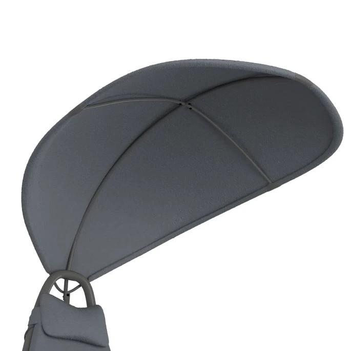 Balancelle De Jardin Gris 160x80x195 Cm Tissu 5 Balancelle De Jardin Gris 160x80x195 Cm Tissu – Image 5