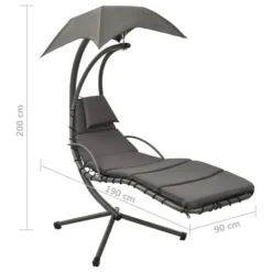 Balancelle De Jardin Gris 190x90x200 Cm Tissu -Le Coin Jardin balancelle de jardin gris 190x90x200 cm tissu 3666722189316 1195993