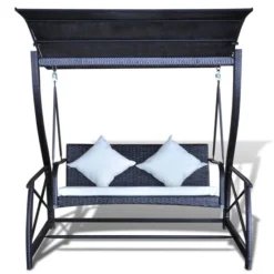 Balancelle De Jardin Résine Tressée Noir 167x130x178 Cm 10 Balancelle De Jardin Résine Tressée Noir 167x130x178 Cm -Le Coin Jardin balancelle de jardin resine tressee noir 167x130x178 cm 8718475506355 1231562