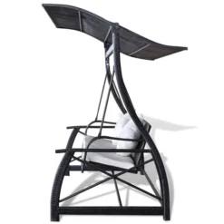 Balancelle De Jardin Résine Tressée Noir 167x130x178 Cm 12 Balancelle De Jardin Résine Tressée Noir 167x130x178 Cm -Le Coin Jardin balancelle de jardin resine tressee noir 167x130x178 cm 8718475506355 1231564