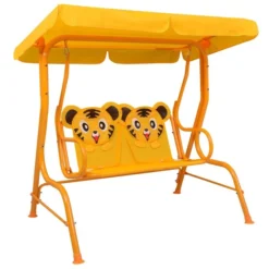 Balancelle Pour Enfants Jaune 115x75x110 Cm Tissu