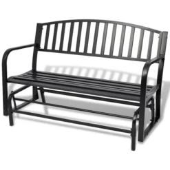 Banc Balançoire En Acier Noir
