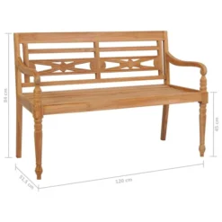 Banc Batavia 120 Cm Teck -Le Coin Jardin banc batavia 120 cm teck 3666722870139 975413