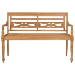 Banc Batavia Avec Coussin Bleu Clair 120 Cm Bois De Teck Massif -Le Coin Jardin banc batavia avec coussin bleu clair 120 cm bois de teck massif 3666722870221 823075