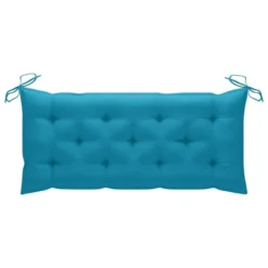 Banc Batavia Avec Coussin Bleu Clair 120 Cm Bois De Teck Massif -Le Coin Jardin banc batavia avec coussin bleu clair 120 cm bois de teck massif 3666722870221 823079