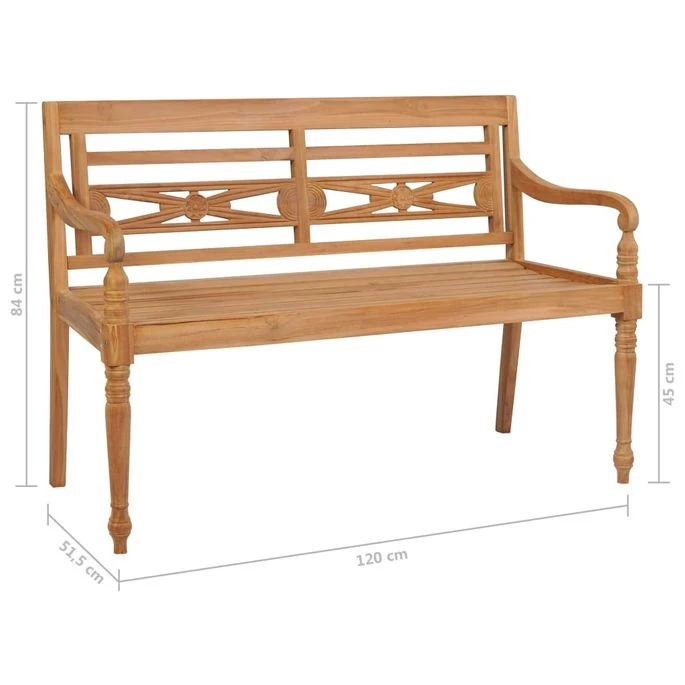 Banc Batavia Avec Coussin Vert Vif 120 Cm Bois De Teck Massif 9 Banc Batavia Avec Coussin Vert Vif 120 Cm Bois De Teck Massif – Image 9