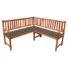 Banc D'angle De Jardin Avec Coussins 150cm Bois D'acacia Massif 4
