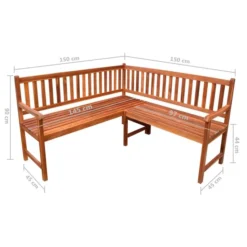 Banc D'angle De Jardin Avec Coussins 150cm Bois D'acacia Massif 4 21 Banc D'angle De Jardin Avec Coussins 150cm Bois D'acacia Massif 4 -Le Coin Jardin banc d angle de jardin avec coussins 150cm bois d acacia massif 3666722419246 838348