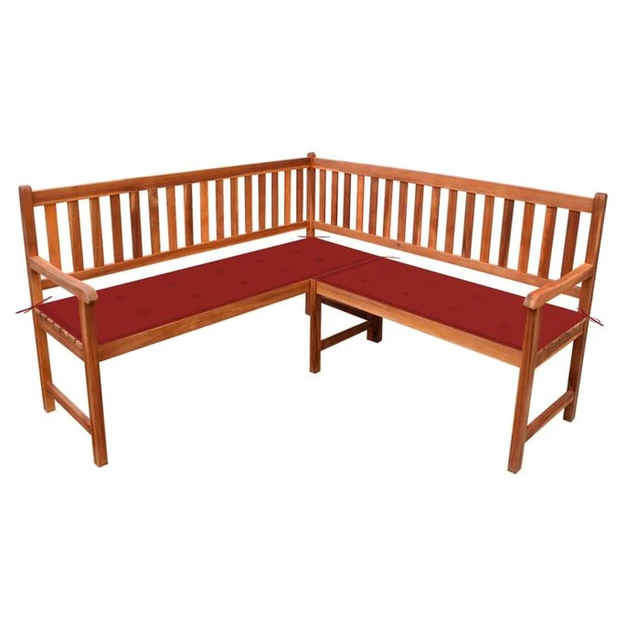 Banc D'angle De Jardin Avec Coussins 150cm Bois D'acacia Massif 2 1 Banc D'angle De Jardin Avec Coussins 150cm Bois D'acacia Massif 2
