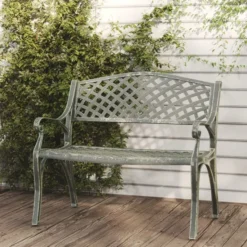Nouveaux produits -Le Coin Jardin banc de jardin 102 cm aluminium coule vert 3666722171908 1227613