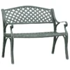 Banc De Jardin 102 Cm Aluminium Coulé Vert