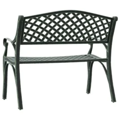 Banc De Jardin 102 Cm Aluminium Coulé Vert -Le Coin Jardin banc de jardin 102 cm aluminium coule vert 3666722171908 1227617