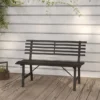 Banc De Jardin 110 Cm Acier Noir