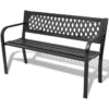 Banc De Jardin 118 Cm Acier Noir