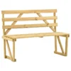Banc De Jardin 120 Cm Bois De Pin Imprégné