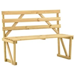 Banc De Jardin 120 Cm Bois De Pin Imprégné