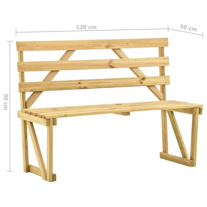 Banc De Jardin 120 Cm Bois De Pin Imprégné 7 Banc De Jardin 120 Cm Bois De Pin Imprégné – Image 7