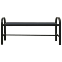 Banc De Jardin 124,5 Cm Acier Et WPC Noir -Le Coin Jardin banc de jardin 124 5 cm acier et wpc noir 3666722128124 1337467